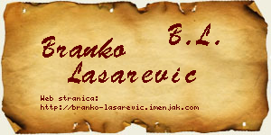 Branko Lašarević vizit kartica